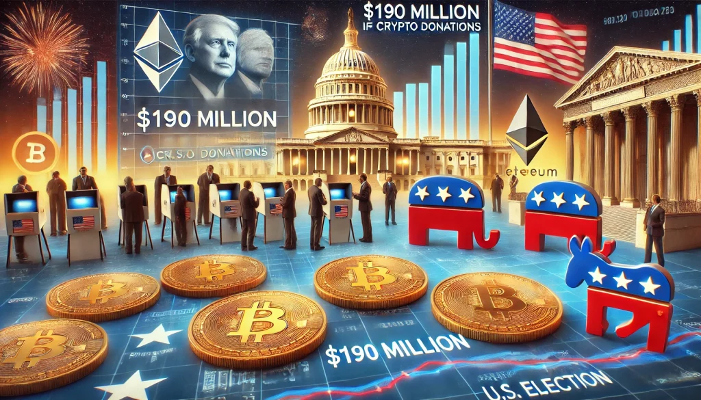 Crypto Donations Surge to $190M for the 2024 U.S. Election: A Closer Look at How Digital Currency is Shaping Politics