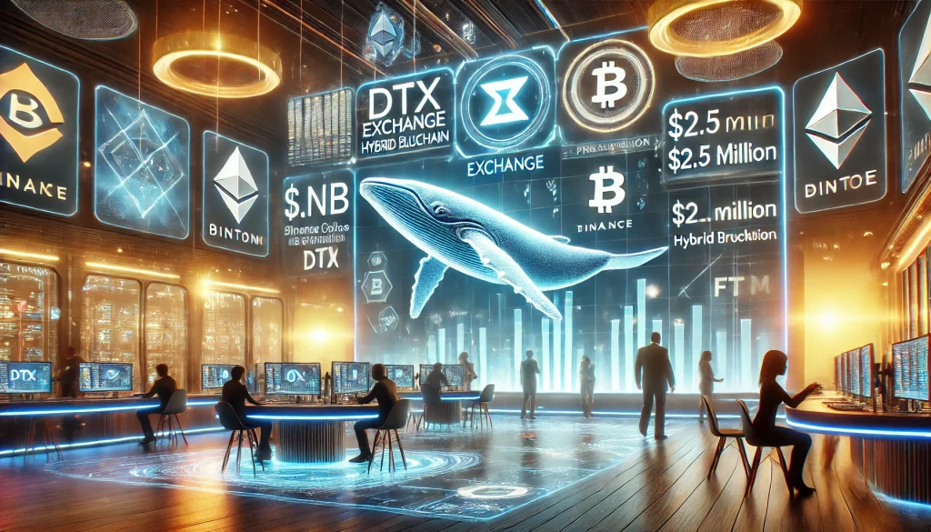 DTX Exchange Surpasses $2.5 Million During Hybrid Blockchain Presale as Binance Coin and Fantom Whales Invest