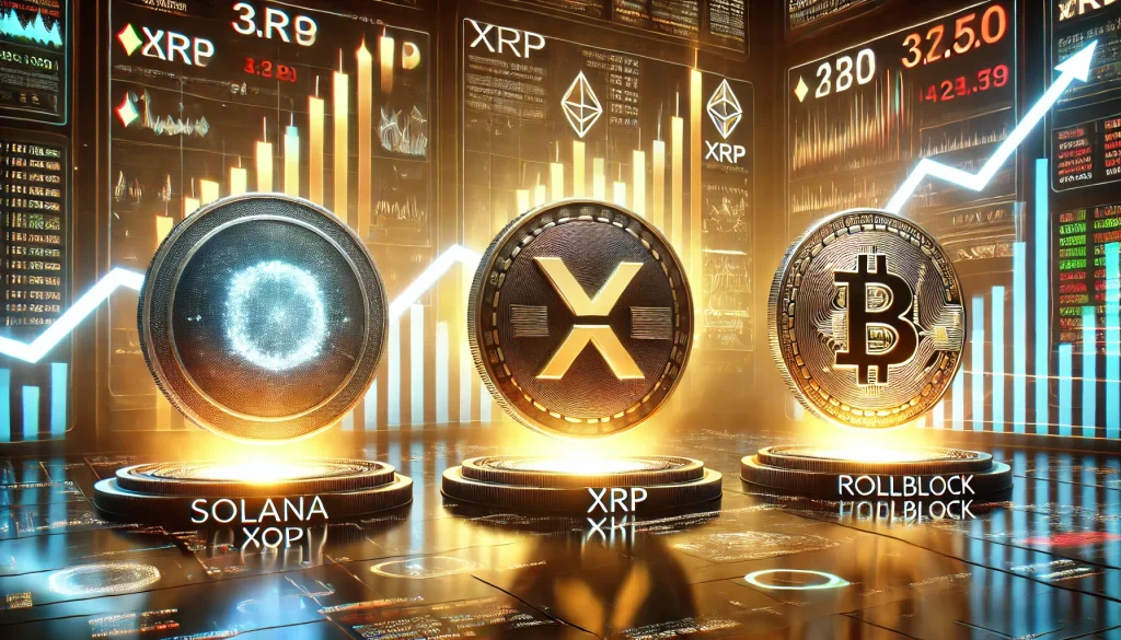 Three Cryptocurrencies Set to Surge Before October: Solana, XRP, and Rollblock Poised for Gains